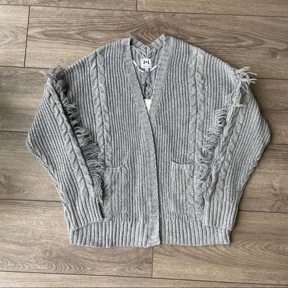 NWT John & Jenn Fringe Sleeves Cozy Cardigan - Picture 7 of 12